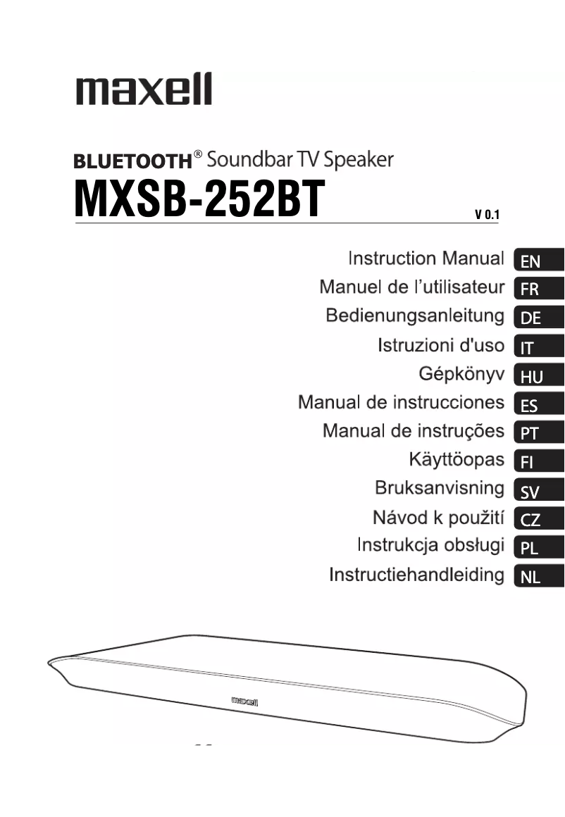 Image de la première page du manuel de l'appareil MXSB-252BT