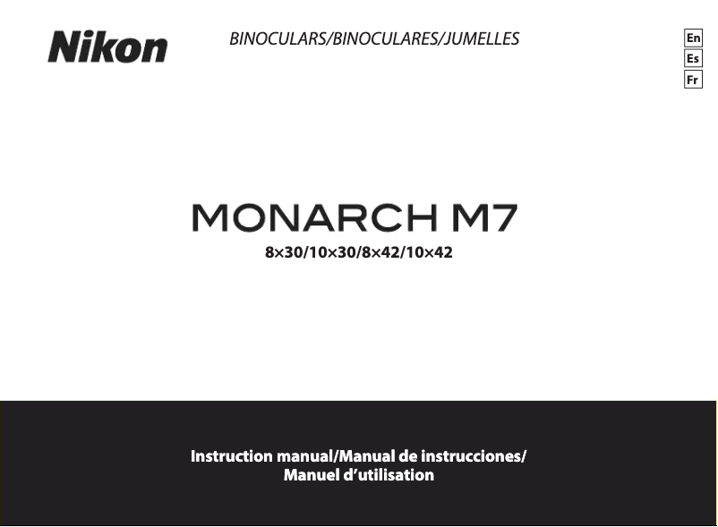 Page 1 de la notice Manuel utilisateur Nikon Monarch M7 8x30