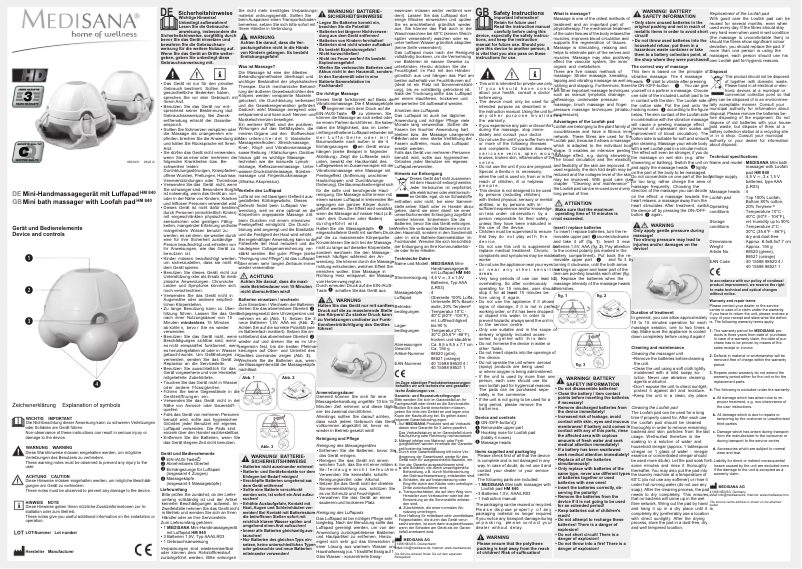 Page 1 de la notice Manuel utilisateur Medisana HM 840
