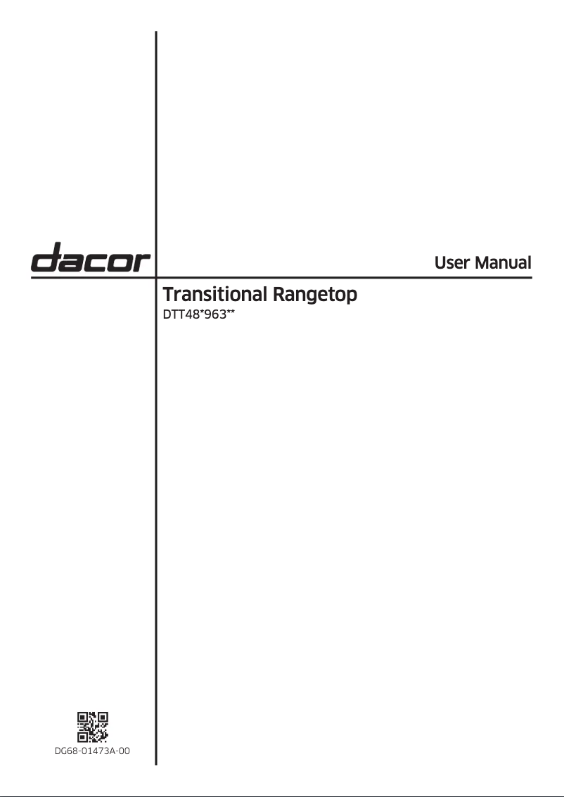Page n°1 - Manuel utilisateur Dacor DTT48T963GM