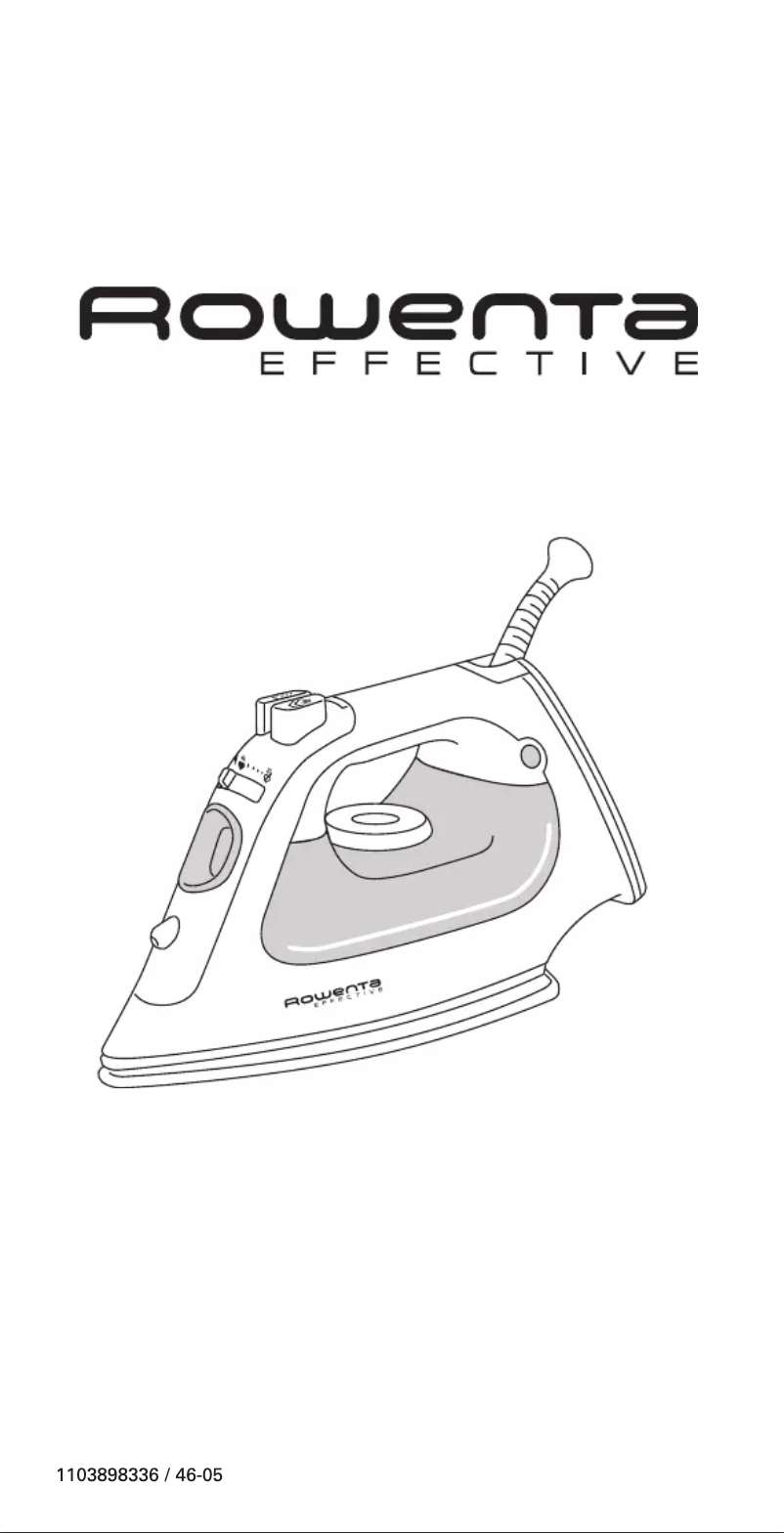 Page n°1 - Manuel utilisateur Rowenta Effective DX 1100