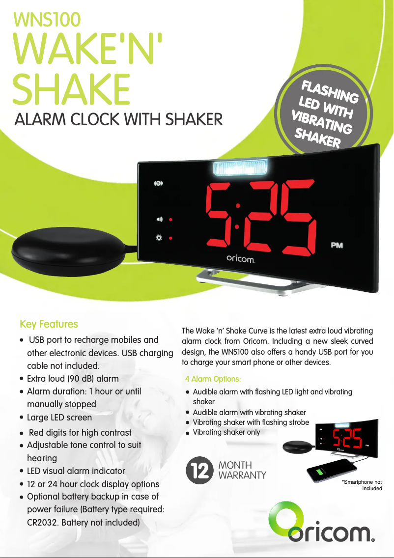 Page n°1 - Fiche technique Oricom WNS100