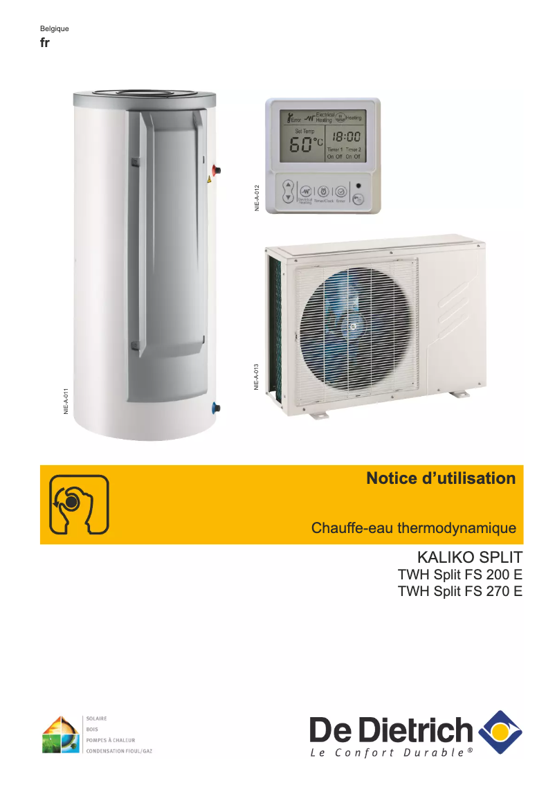 Image de la première page du manuel de l'appareil TWH Split FS 200 E