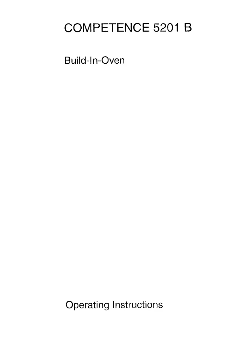 Page n°1 - Manuel utilisateur AEG Competence 5201 B b