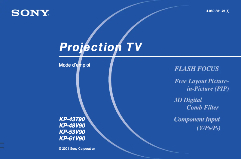 Page 1 de la notice Manuel utilisateur Sony KP-43T90