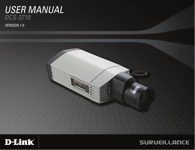 Image de la première page du manuel de l'appareil DCS-3710