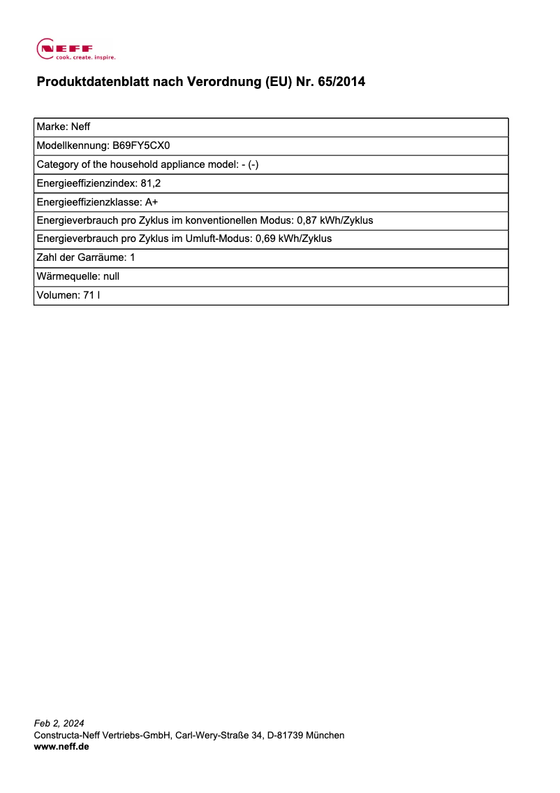 Image de la première page du manuel de l'appareil B69FY5CX0