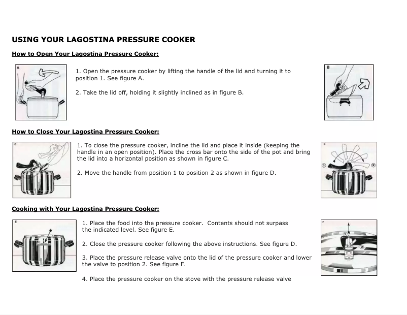Page 1 de la notice Manuel utilisateur Lagostina Endura
