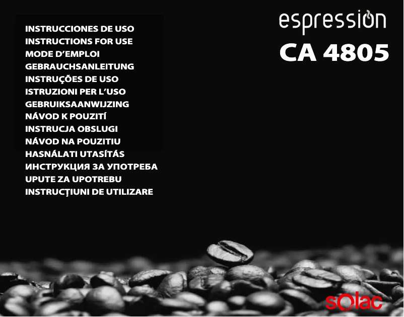 Image de la première page du manuel de l'appareil CA4805