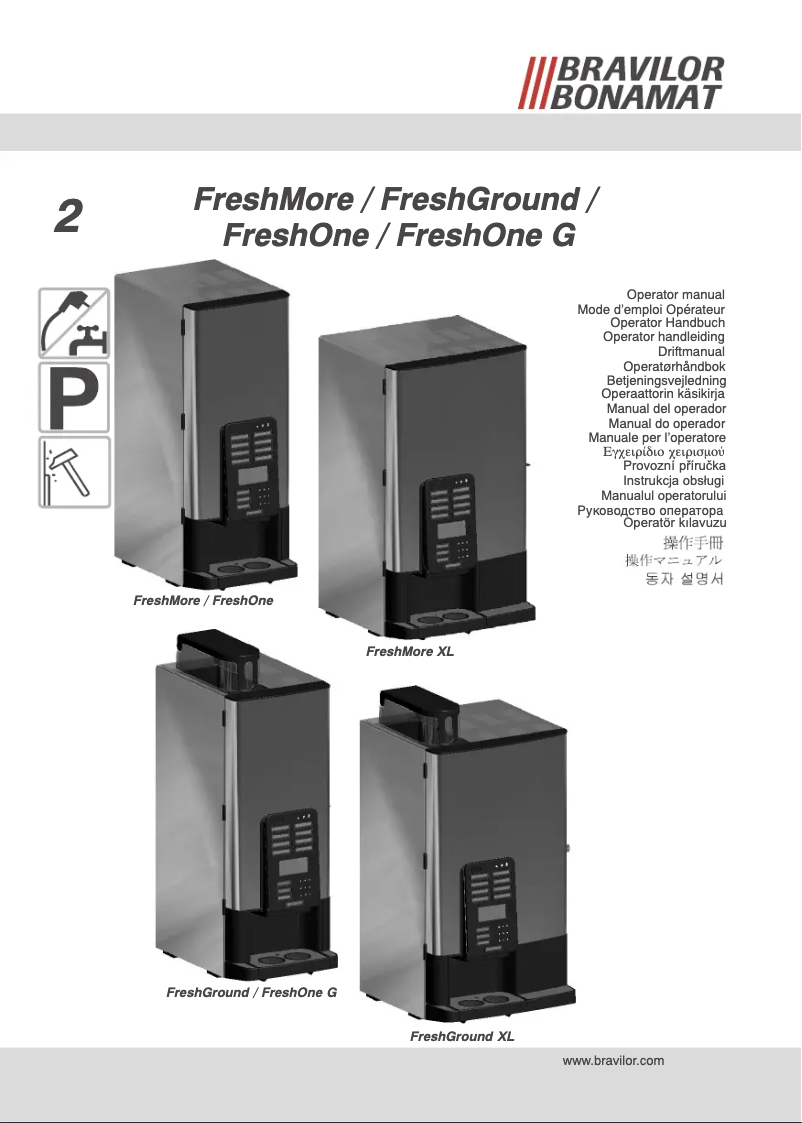 Page 1 de la notice Manuel utilisateur Bravilor Bonamat FreshGround 310