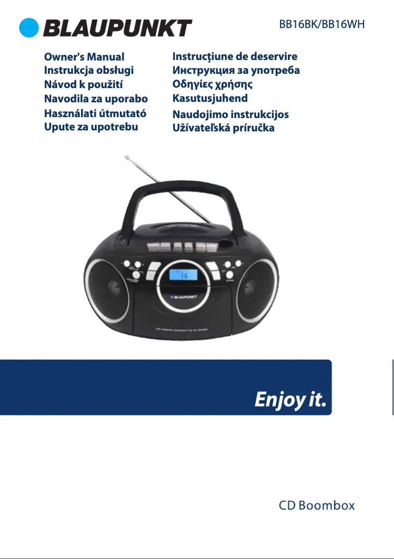 Page n°1 - Manuel utilisateur Blaupunkt BB16PK