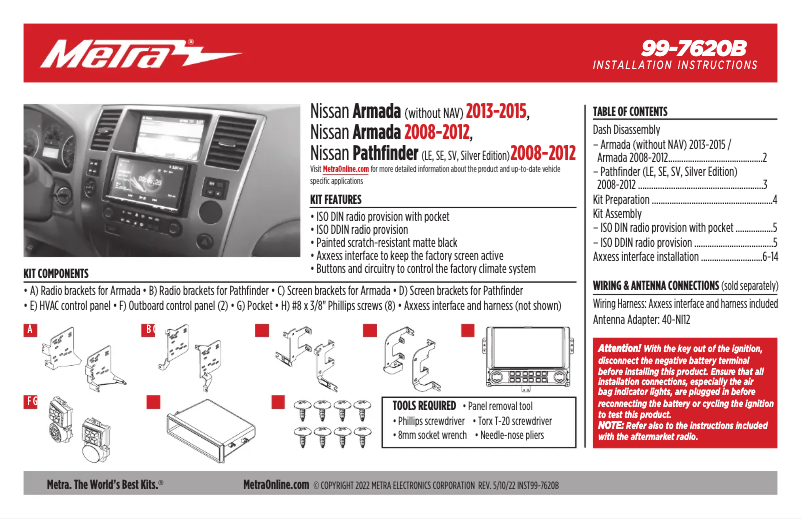 Page 1 de la notice Manuel utilisateur AXESS 99-7620B