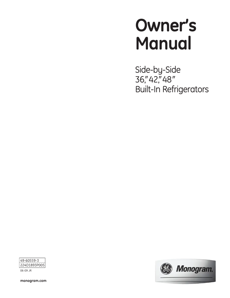 Página 1 del manual Manual de uso y mantenimiento GE ZISW420DX