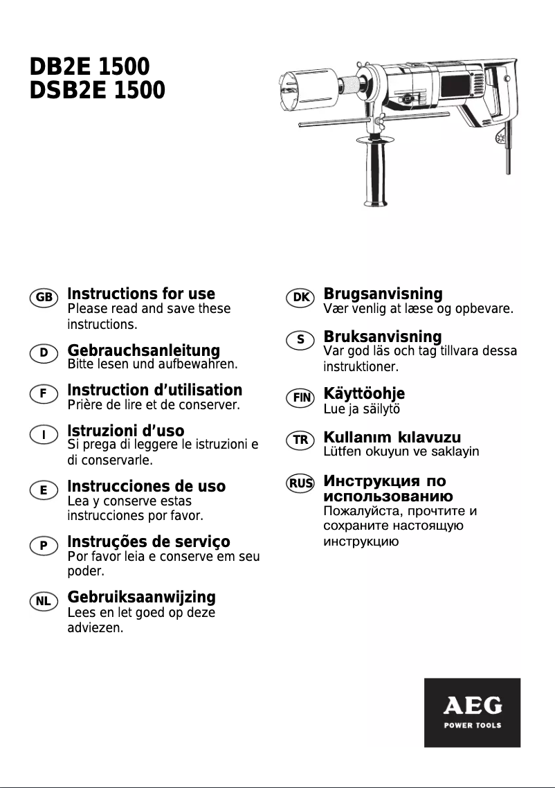 Página 1 del manual Manual de usuario AEG DB2E 1500
