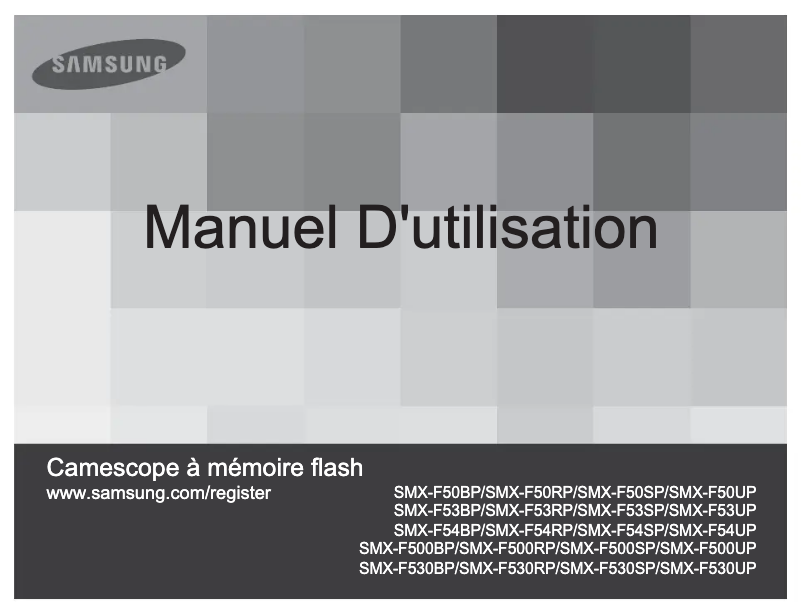 Page 1 de la notice Manuel utilisateur Samsung SMX-F53RP