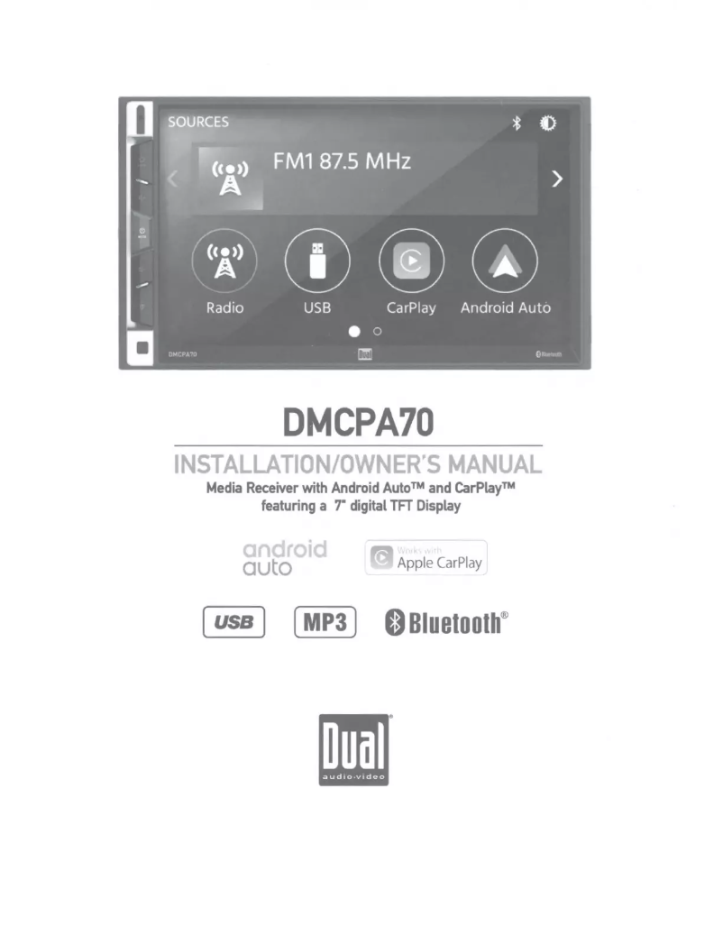 Page 1 of the manual User Manual Dual DMCPA70