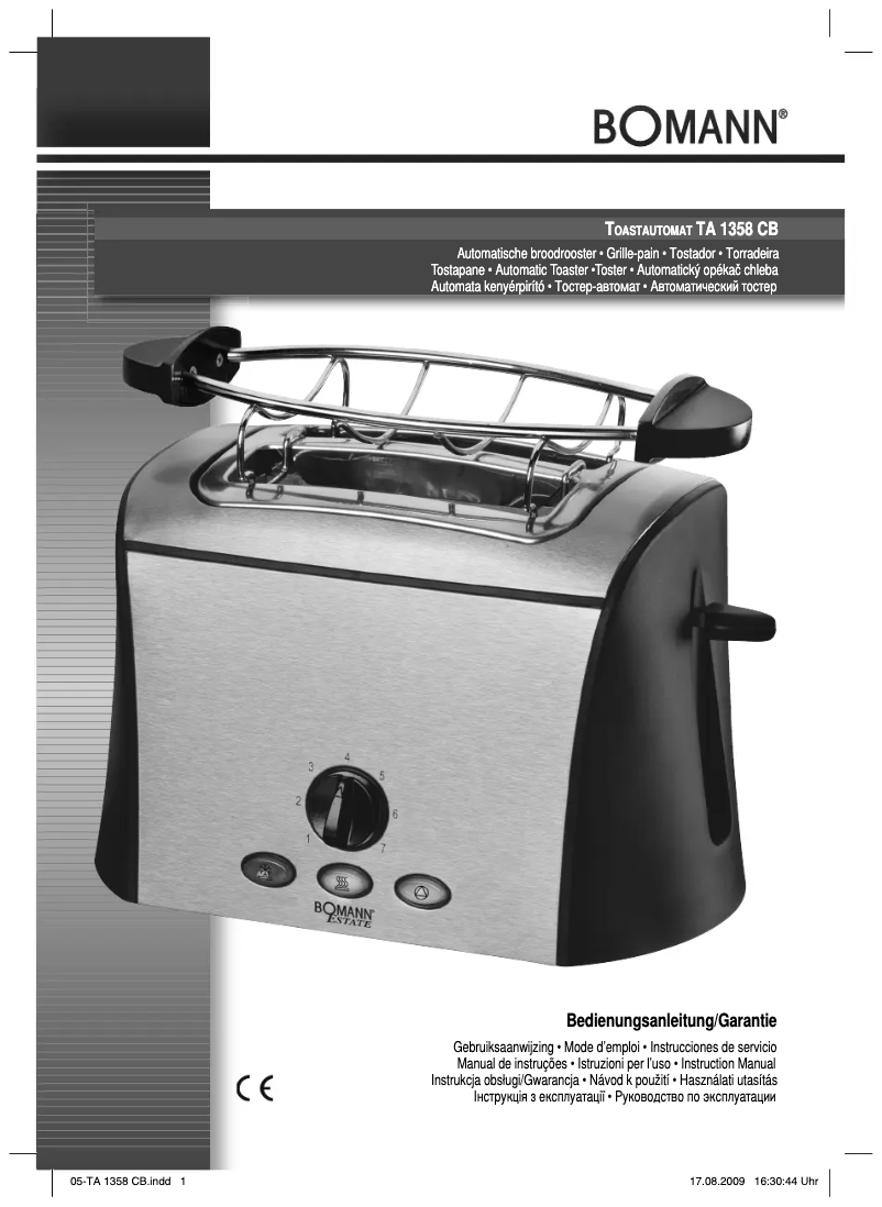 Page 1 de la notice Manuel utilisateur Bomann TA 1358 CB
