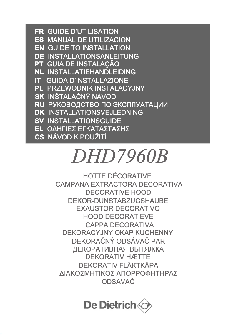 Imagen de la primera página del manual del dispositivo DHD7960B