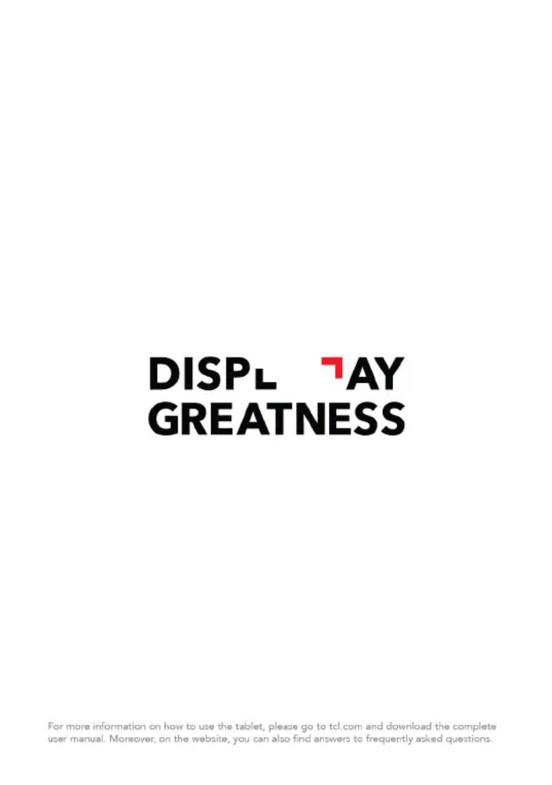 Página 1 del manual Manual de usuario TCL Tab 10