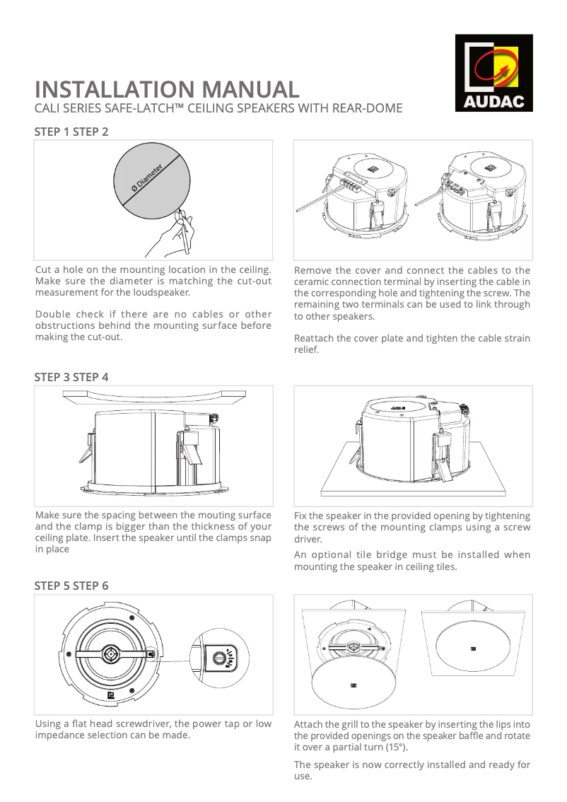 Page n°1 - Manuel utilisateur Audac CALI660