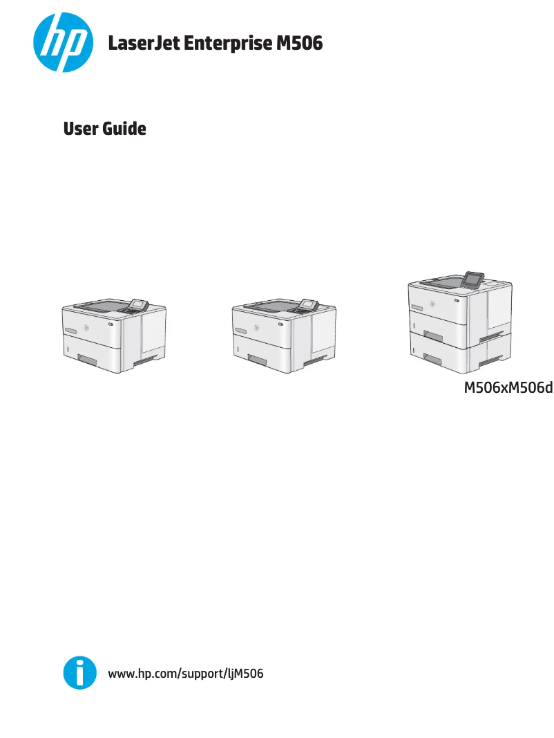 Page 1 de la notice Manuel utilisateur HP LaserJet Enterprise M506dn