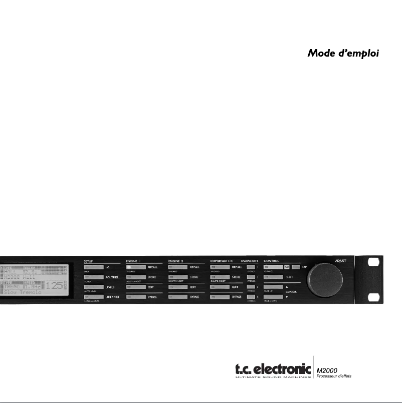 Image de la première page du manuel de l'appareil M2000