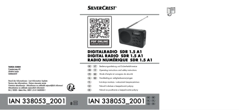 Página 1 del manual Manual de usuario SilverCrest SDR 1.5 A1
