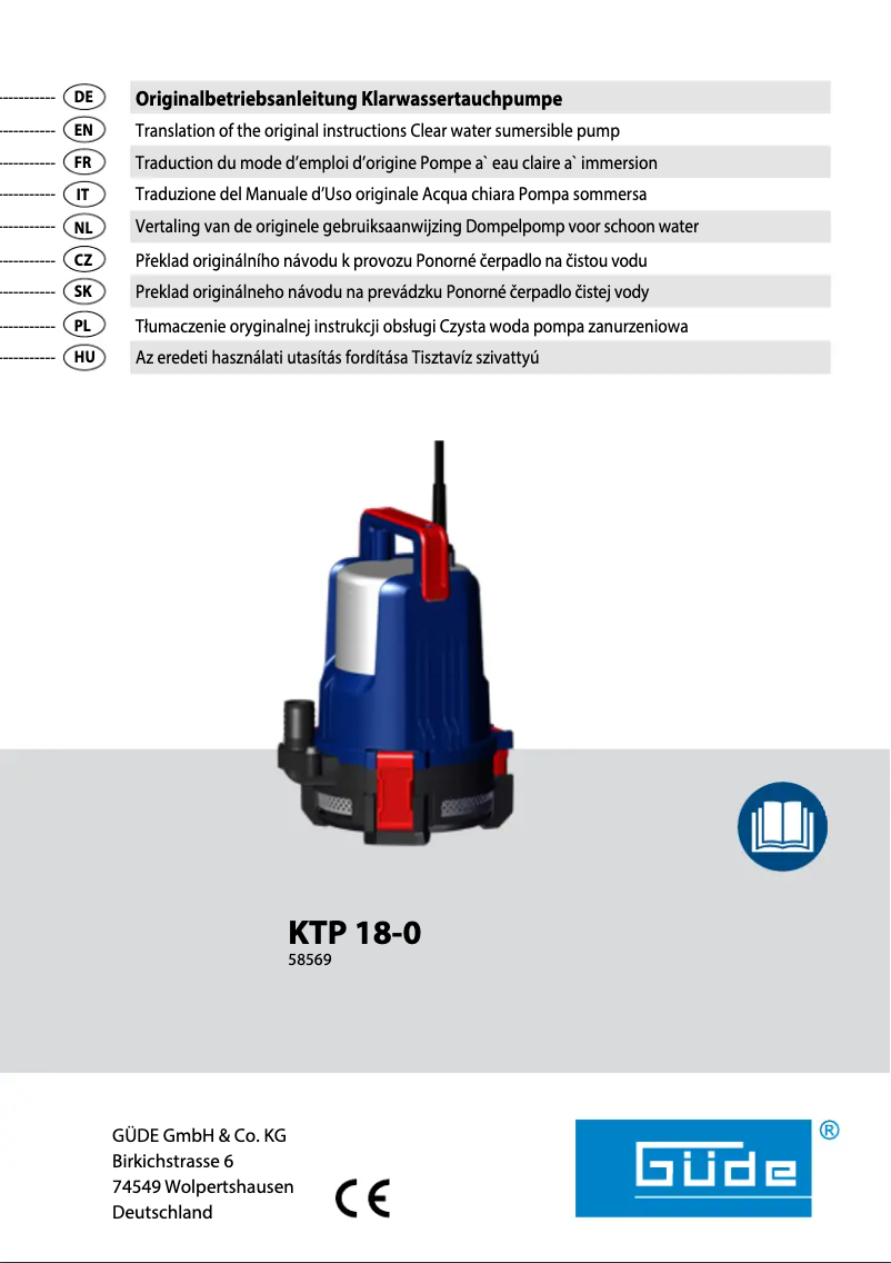 Page 1 de la notice Manuel utilisateur Güde KTP 18-201-23