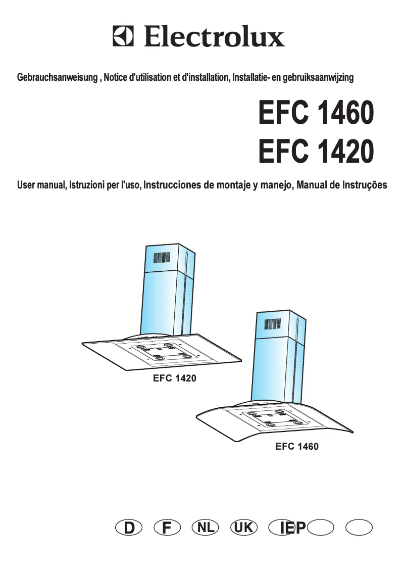 Page n°1 - Manuel utilisateur Electrolux EFC1460