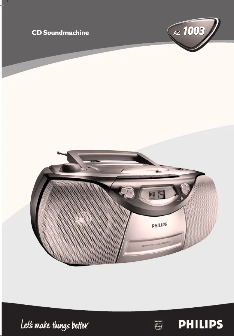 Page n°1 - Manuel utilisateur Philips AZ1003