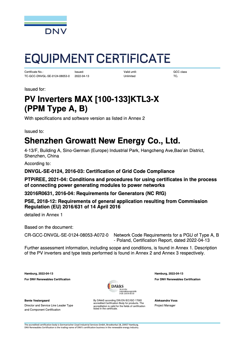 Página 1 del manual Guía de instalación Growatt MAX 110KTL3-X LV