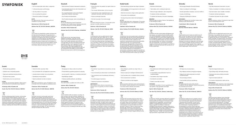 Image de la première page du manuel de l'appareil SYMFONISK 204.923.32