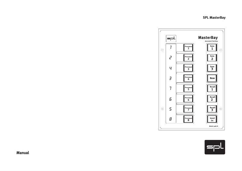 Page 1 de la notice Manuel utilisateur SPL MasterBay