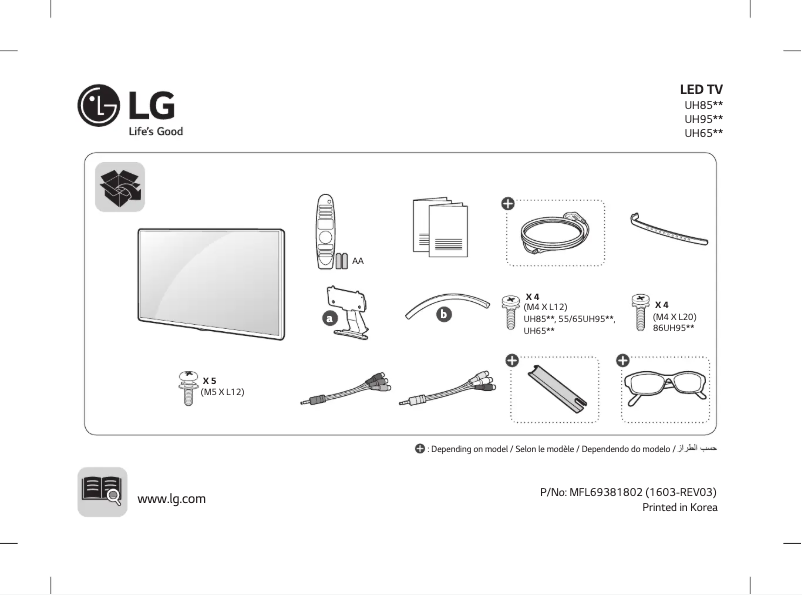 Page n°1 - Manuel utilisateur LG 60UH850T