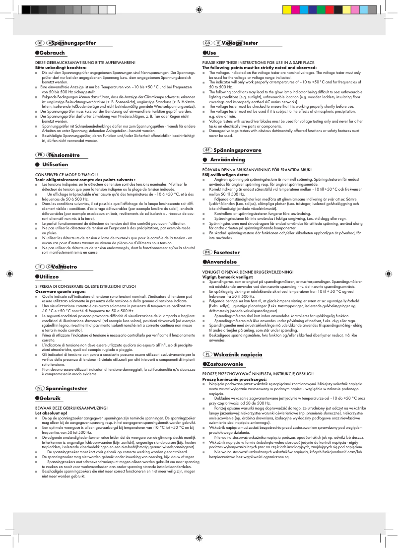 Page 1 de la notice Manuel utilisateur Powerfix HG00920