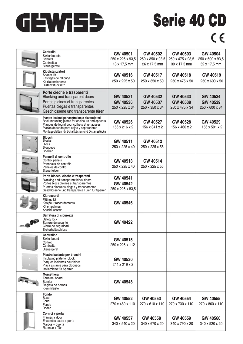 Page 1 de la notice Manuel utilisateur Gewiss GW40546