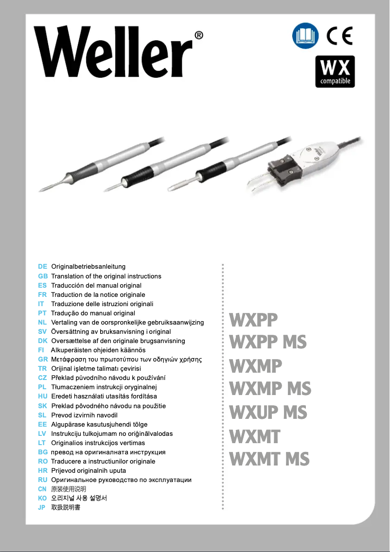 Page 1 de la notice Manuel utilisateur Weller WXMP MS