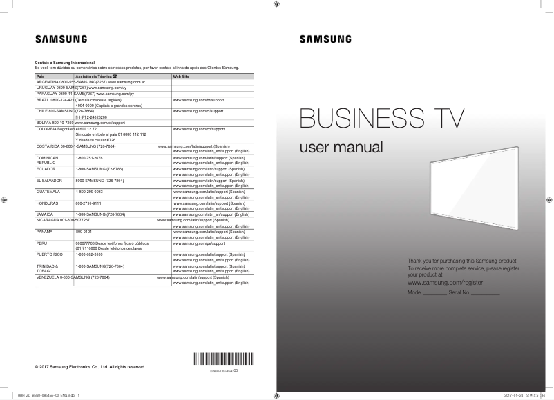 Page 1 de la notice Manuel utilisateur Samsung RB40H