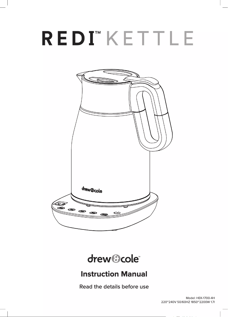 Image de la première page du manuel de l'appareil RediKettle