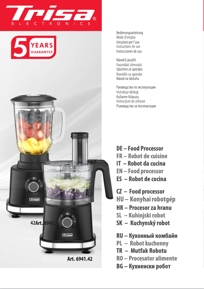 Page 1 de la notice Manuel utilisateur Trisa Stir n' Slice