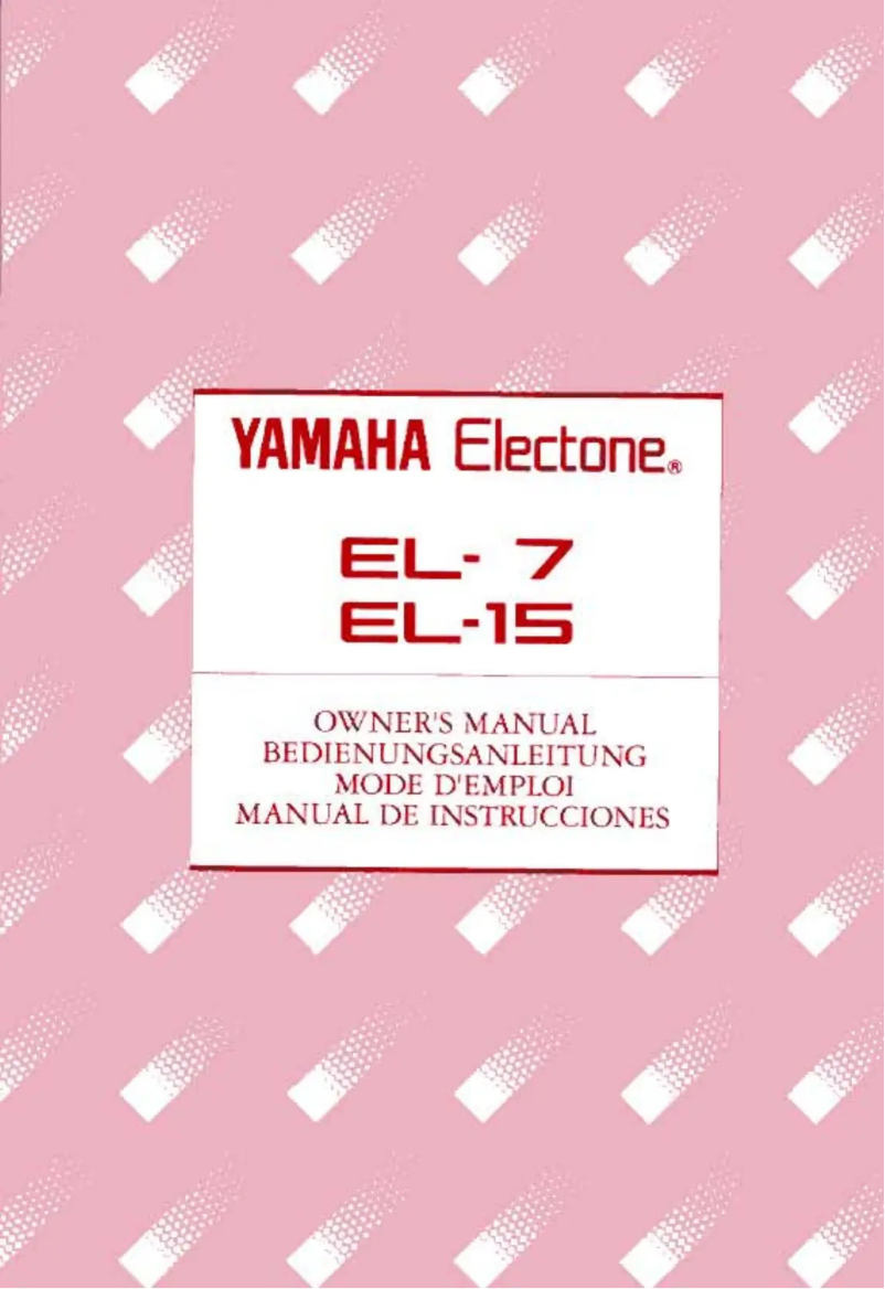 Image de la première page du manuel de l'appareil Electone EL-7