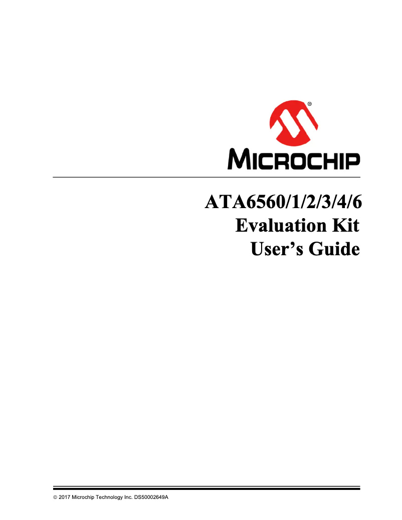 Page 1 de la notice Manuel utilisateur Microchip ATA6564