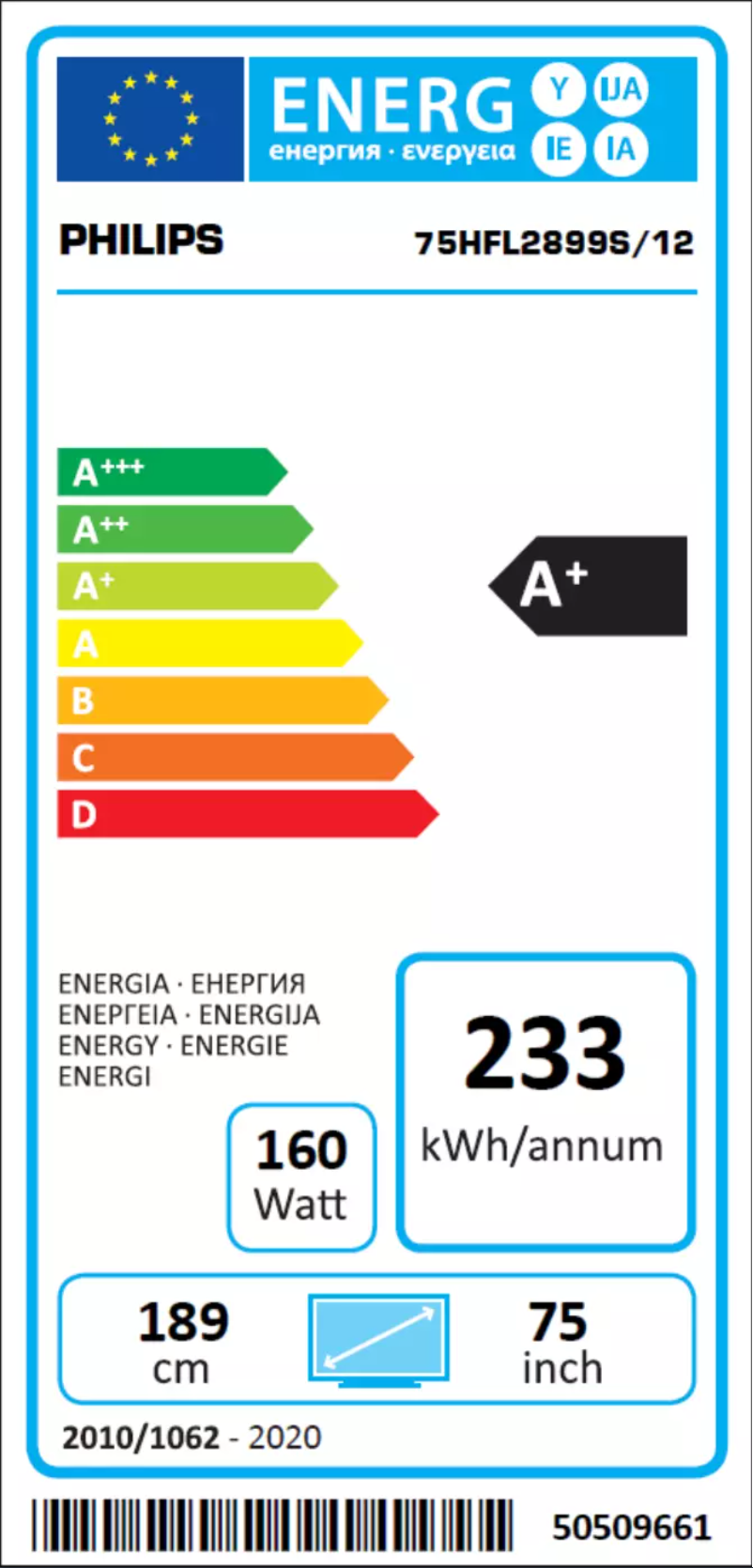 Image de la première page du manuel de l'appareil 75HFL2899S