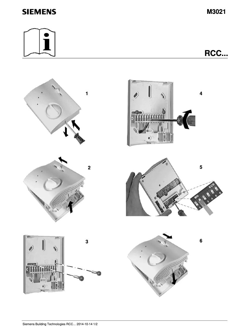Page n°1 - Manuel utilisateur Siemens RCC20