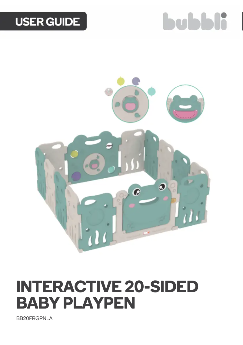 Page 1 de la notice Manuel utilisateur Bubbli BB20FRGPNLA
