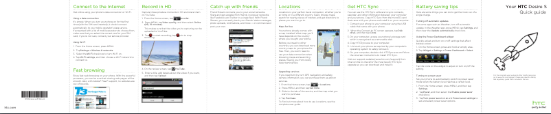 Page 1 de la notice Guide de démarrage rapide HTC Desire S