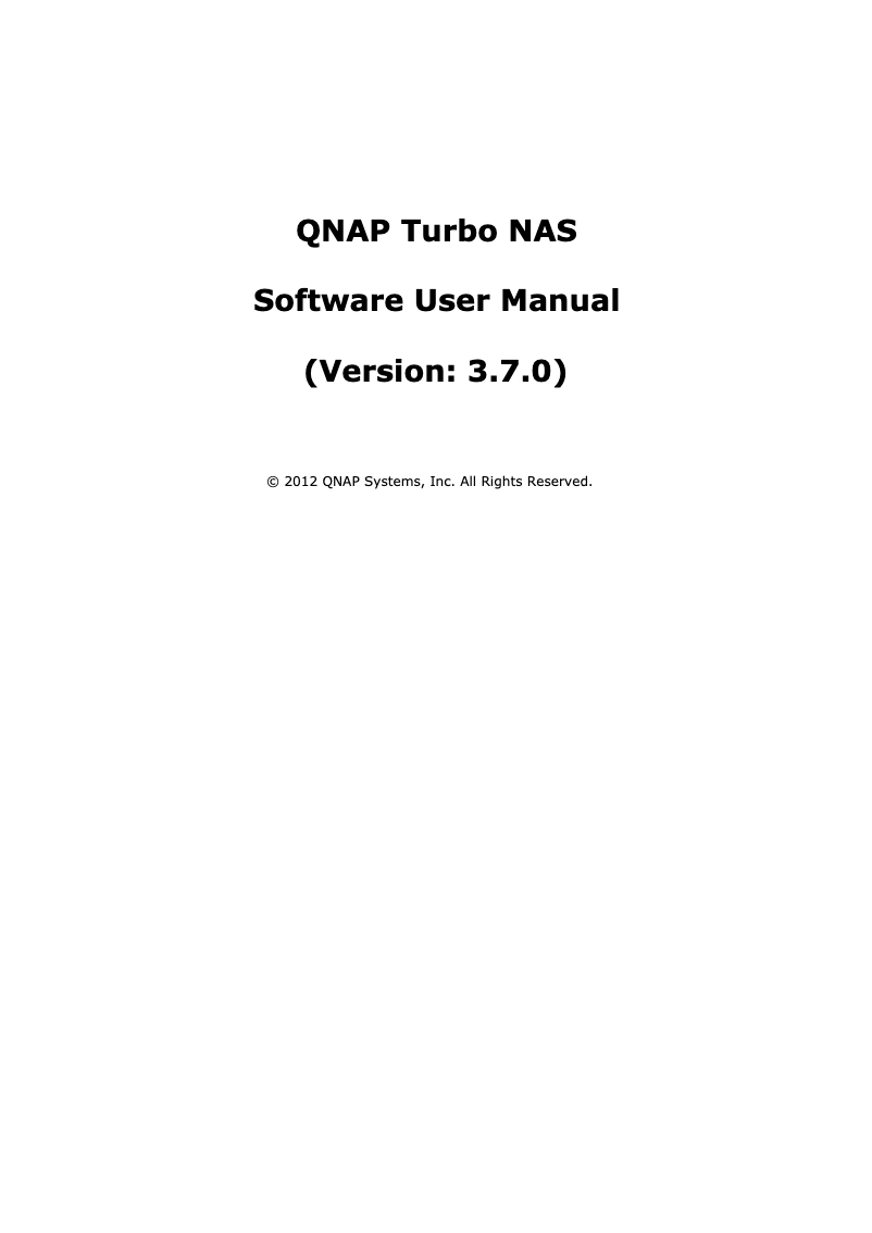 Page n°1 - Manuel utilisateur QNAP TS-459U-SP+