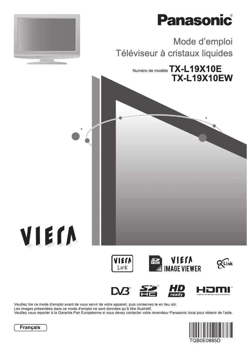 Página 1 del manual Manual de usuario Panasonic Viera TX-L19X10E