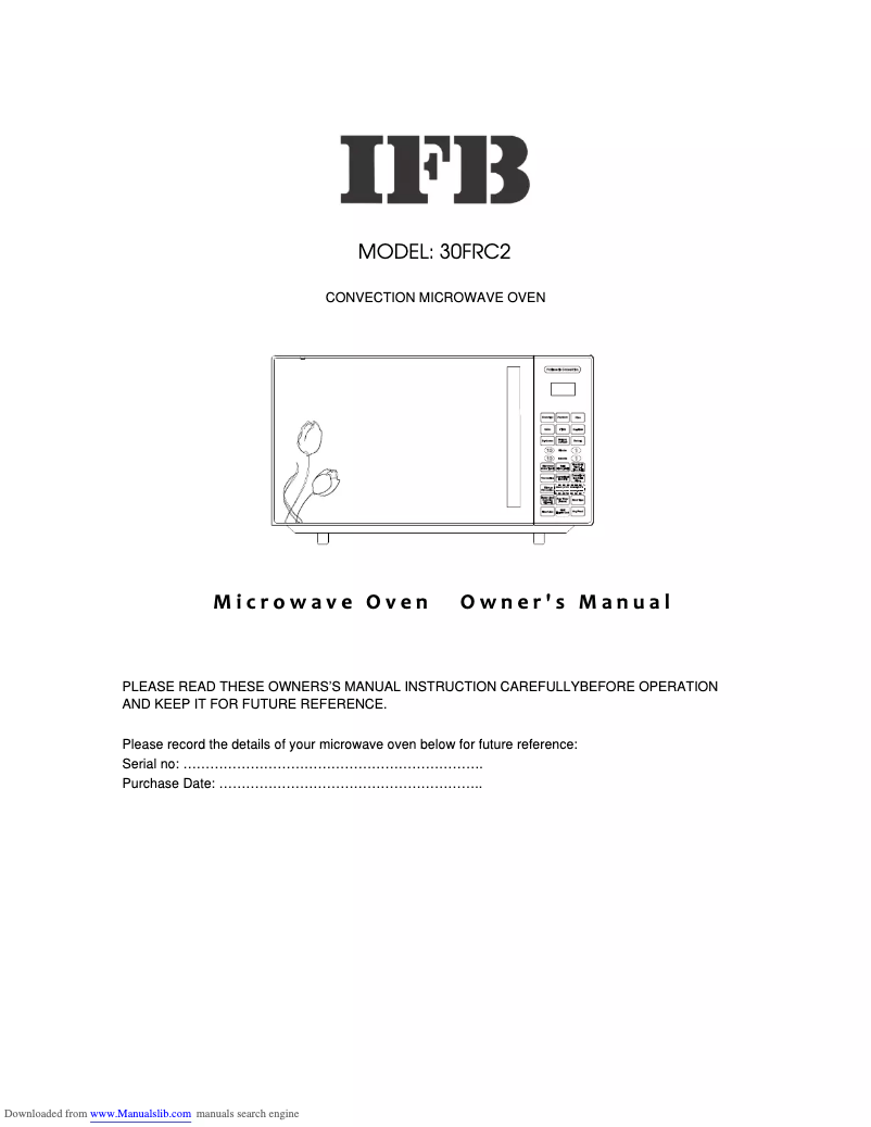 Page 1 de la notice Manuel utilisateur IFB 30FRC2