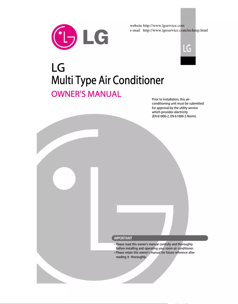 Page n°1 - Manuel utilisateur LG HMNC096D4A0